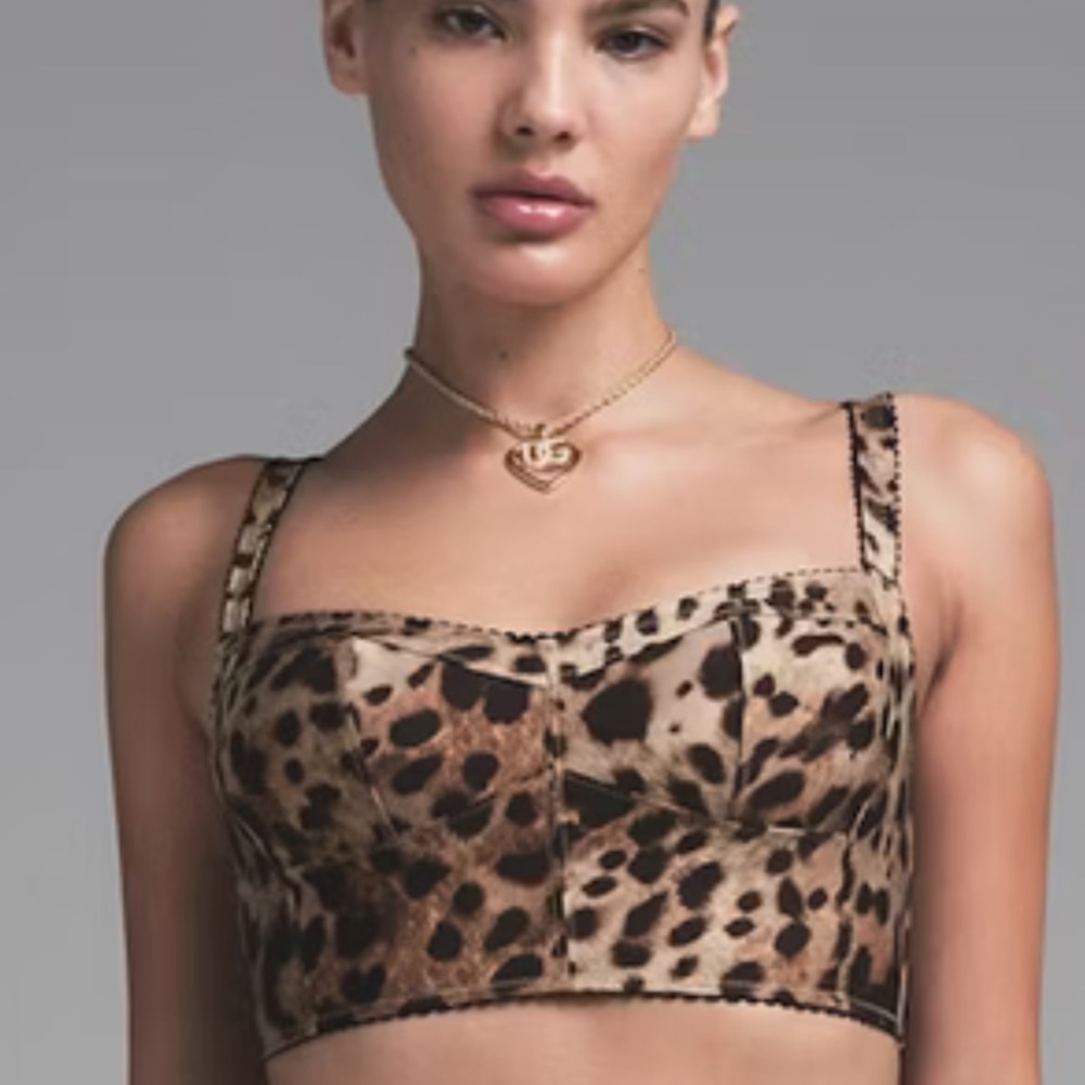 SKIMS DOLCE & GABBANA Leopard Print bustier